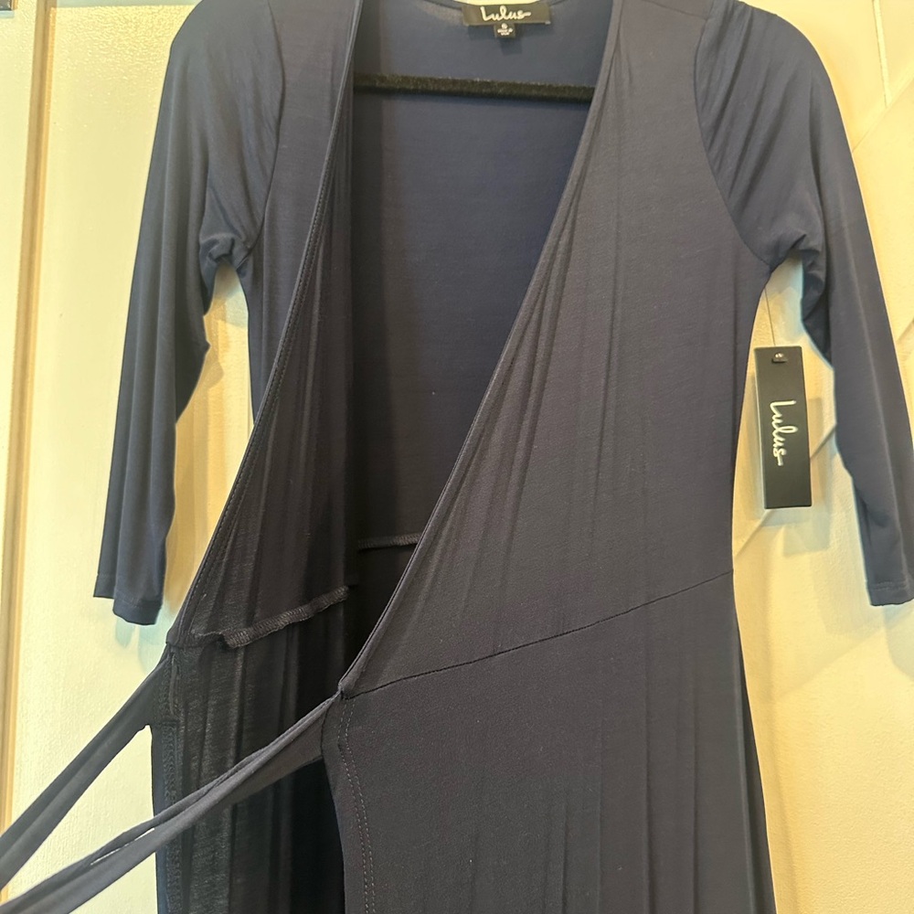 Lulu's Navy Wrap Dress